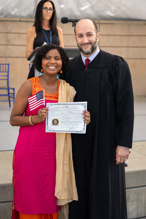 New citizens at Naturalization Ceremony at One World Day 2025