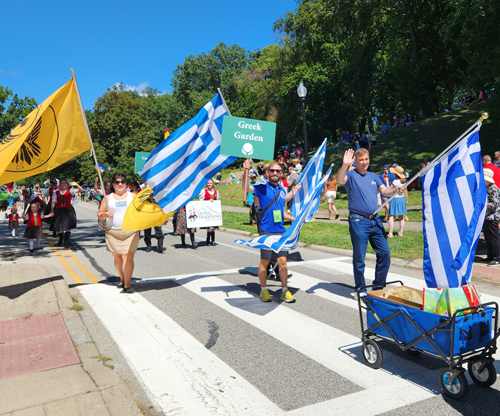Greek Cultural Garden in Parade of Flags at One World Day 2025
