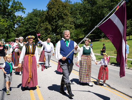 Latvian Cultural Garden in Parade of Flags on One World Day 2025