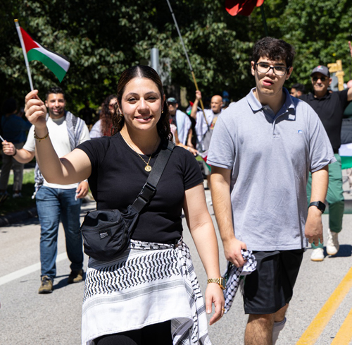 Cleveland Palestinian Garden in the Parade of Flags at One World Day