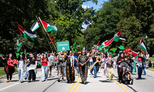 Cleveland Palestinian Garden in the Parade of Flags at One World Day