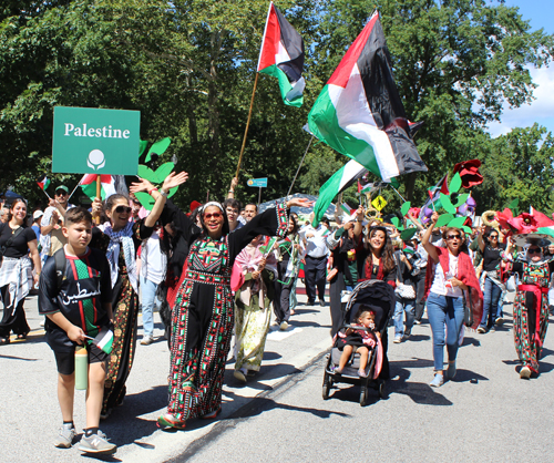Cleveland Palestinian Garden in the Parade of Flags at One World Day