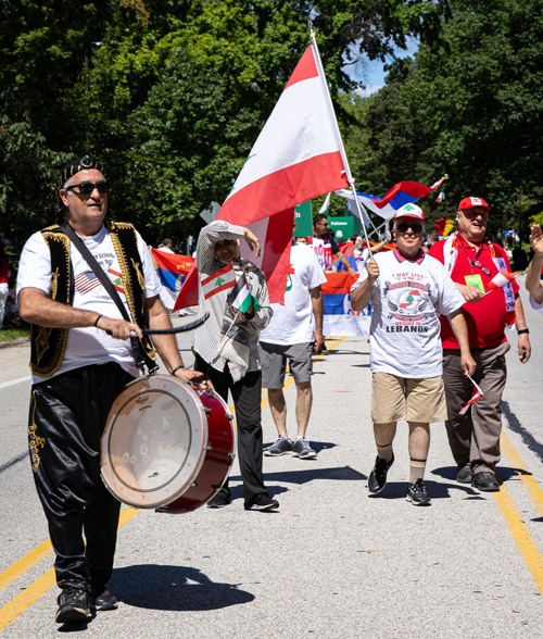 Lebanese Cultural Garden in Parade of Flags on One World Day 2025