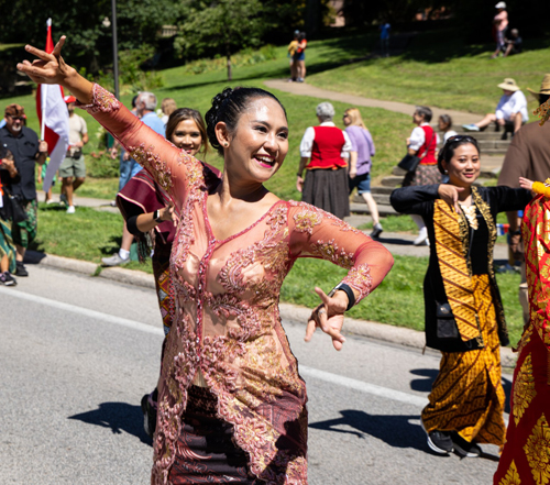 Indonesian Community in Parade of Flags at 2025 One World Day in Cleveland