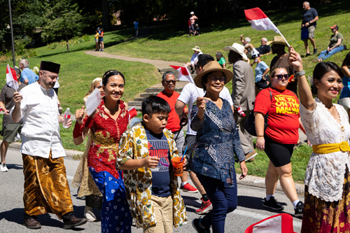 Indonesian Community in Parade of Flags at 2025 One World Day in Cleveland