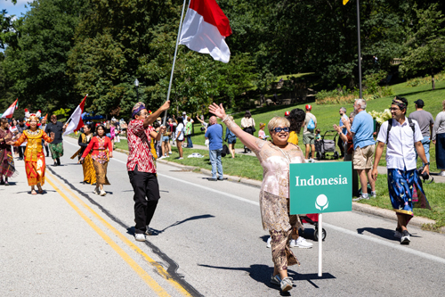 Indonesian Community in Parade of Flags at 2025 One World Day in Cleveland