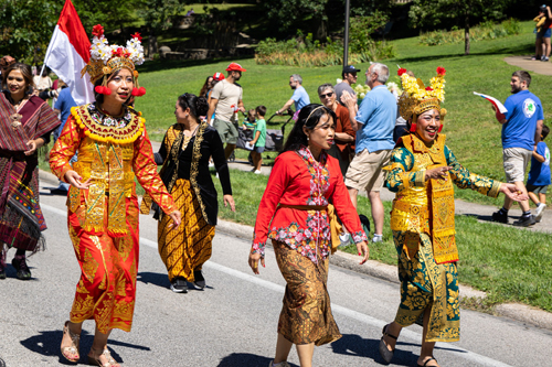 Indonesian Community in Parade of Flags at 2025 One World Day in Cleveland
