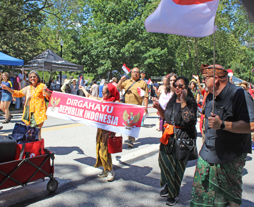 Indonesian Community in Parade of Flags at 2025 One World Day in Cleveland
