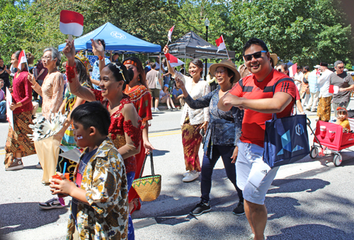 Indonesian Community in Parade of Flags at 2025 One World Day in Cleveland