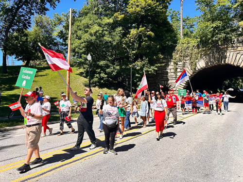 Lebanese Cultural Garden in Parade of Flags on One World Day 2025