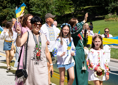 Ukrainian Cultural Garden in Parade of Flags at One World Day 2025
