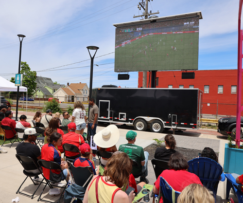 Screen at World Cup Soccer Watch Party< at CentroVilla25
