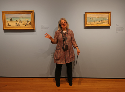 Heather Brown with Manet and Morisot beachscape paintings