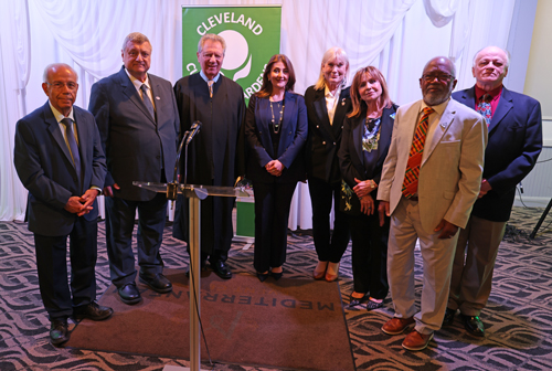 New board members with Judge Perk and Dr. Wael Khoury