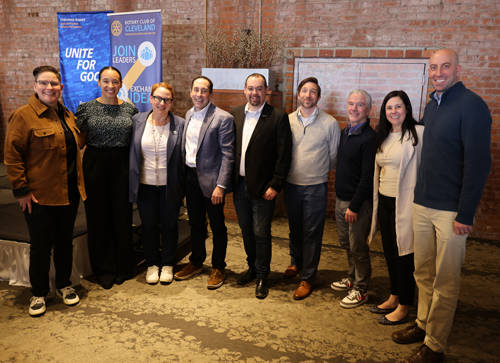 Honoree David Gilbert and some staff members