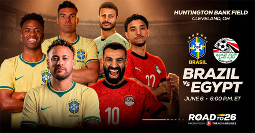 Brazil vs Egypt Soccer promo