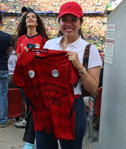 Fans of Egypt soccer at Cleveland match