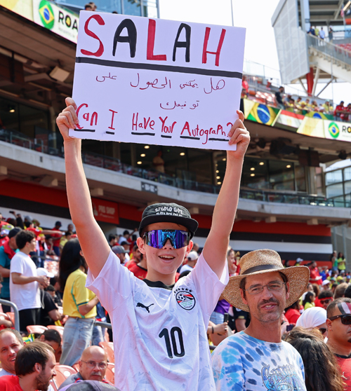 Fans of Egypt soccer at Cleveland match