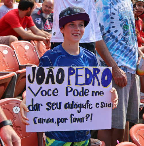 Fans of Brazil soccer at Cleveland match
