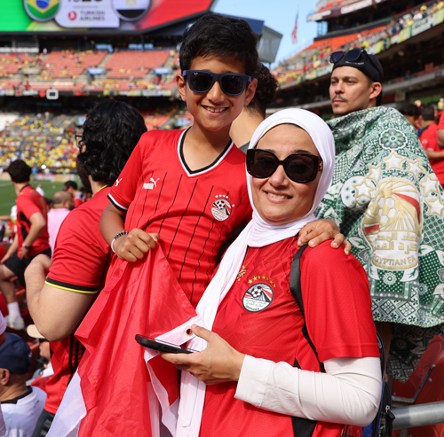 Fans of Brazil soccer at Cleveland match