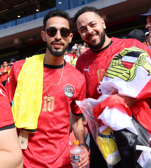 Fans of Egypt soccer at Cleveland match