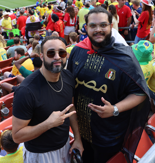 Fans of Egypt soccer at Cleveland match