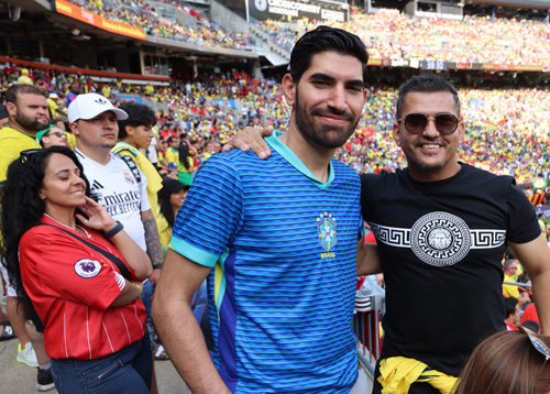 Fans of Brazil soccer at Cleveland match