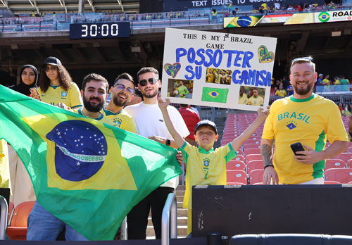 Fans of Brazil soccer at Cleveland match