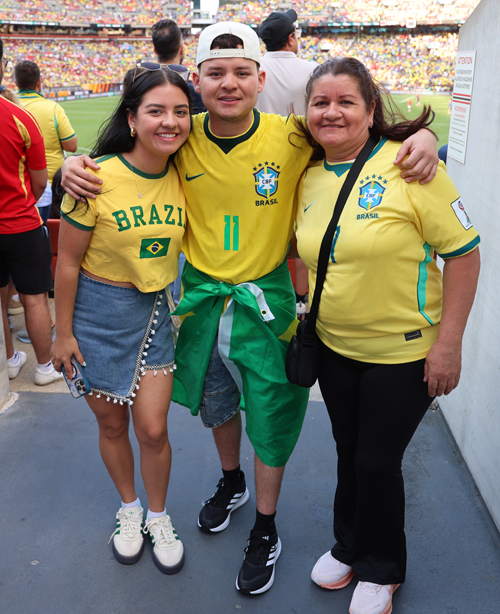 Fans of Brazil soccer at Cleveland match