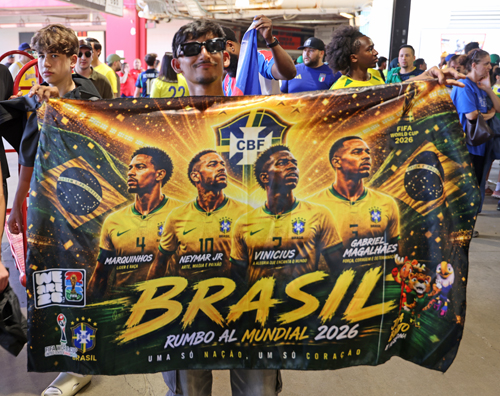 Fans of Brazil soccer at Cleveland match