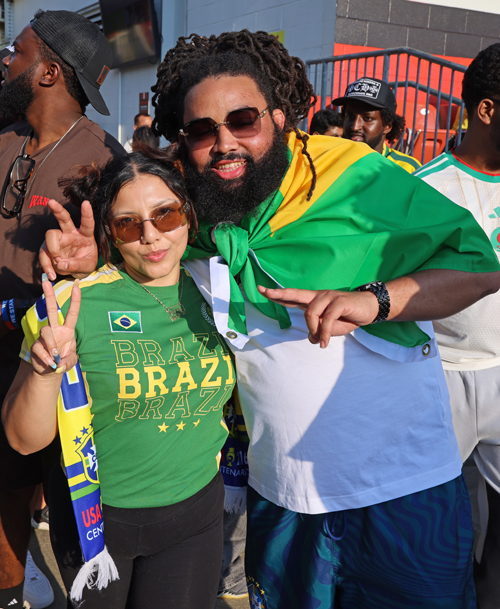 Fans of Brazil soccer at Cleveland match