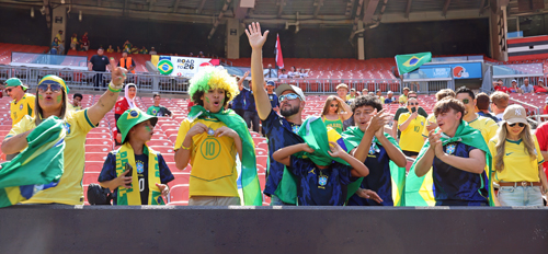 Fans of Brazil soccer at Cleveland match