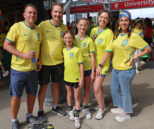 Fans of Brazil soccer at Cleveland match