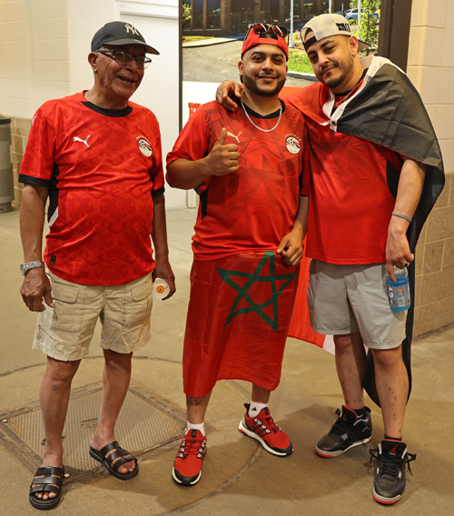 Fans of Egypt soccer at Cleveland match