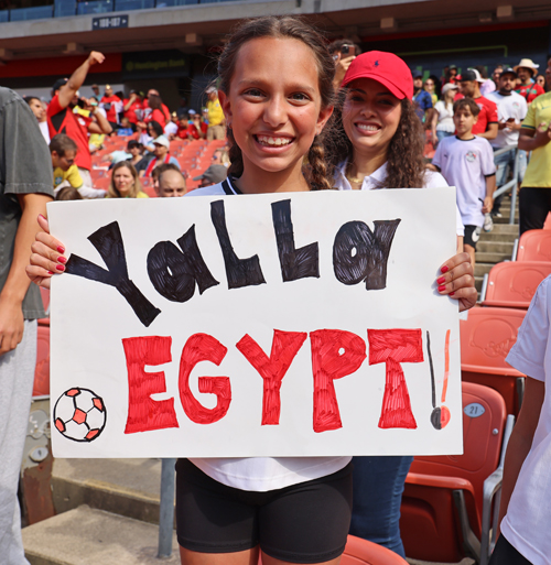 Fans of Egypt soccer at Cleveland match