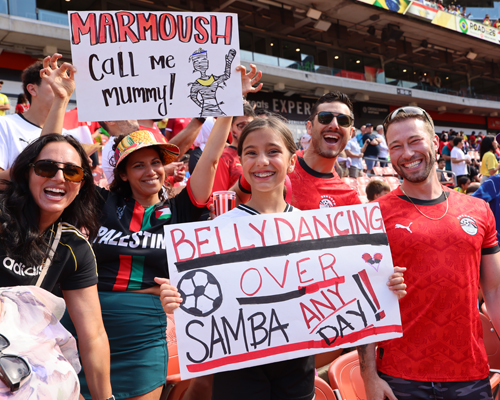 Fans of Egypt soccer at Cleveland match