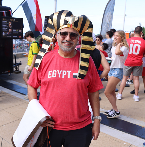 Fans of Egypt soccer at Cleveland match