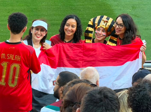 Fans of Egypt soccer at Cleveland match
