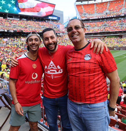 Fans of Egypt soccer at Cleveland match