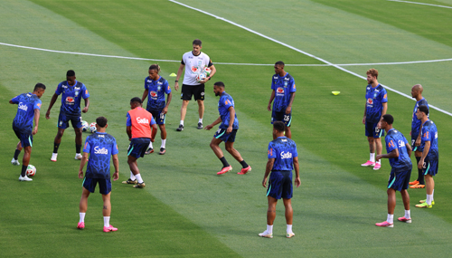 Brazil team warmup