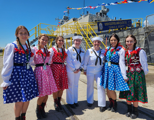 PIAST Polish Folk Song and Dance Ensemble and USS Cleveland sailors