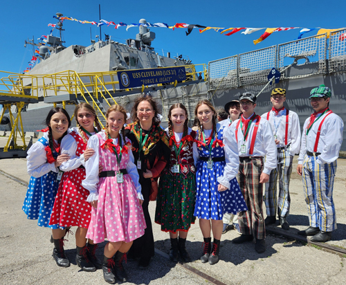 PIAST Polish Folk Song and Dance Ensemble and USS Cleveland
