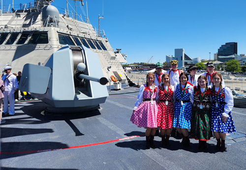 PIAST Polish Folk Song and Dance Ensemble and USS Cleveland