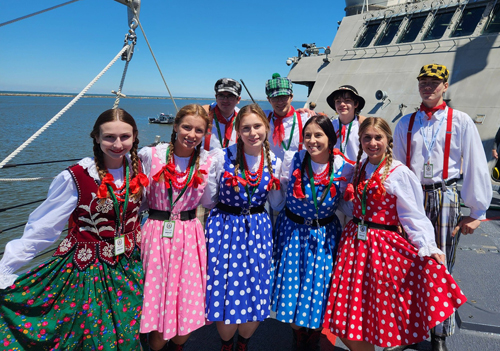 PIAST Polish Folk Song and Dance Ensemble and USS Cleveland