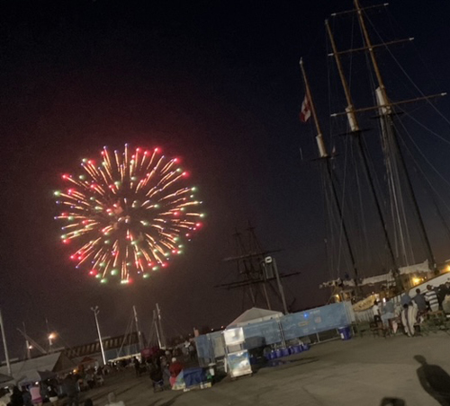 Fireworks over Lake Erie