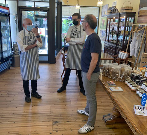 Consul General Yannick Tagand visits the Cheese Store