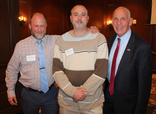 Cary Granakis and Chef Todd Whitman from Serenite Restaurant with Larry Miller