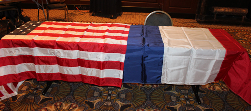 Flags of USA and France