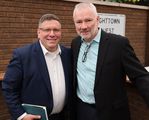 Global Cleveland CEO Joe Cimperman and Triskell Bakery owner Alain Marec