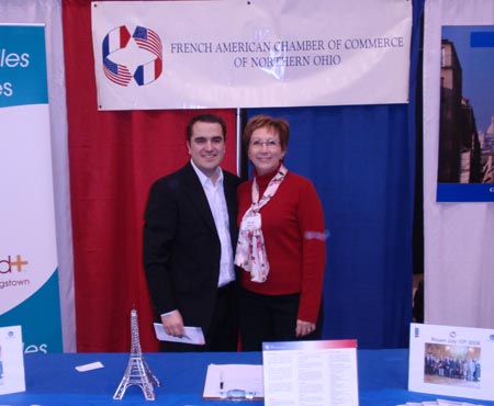 Ed Hollo and Cindy Hazelton from the French American Chamber of Commerce Cleveland  - Home and Garden Show (2009) photos by Dan Hanson